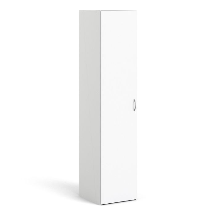 Space Wardrobe 1 Door in White 1750