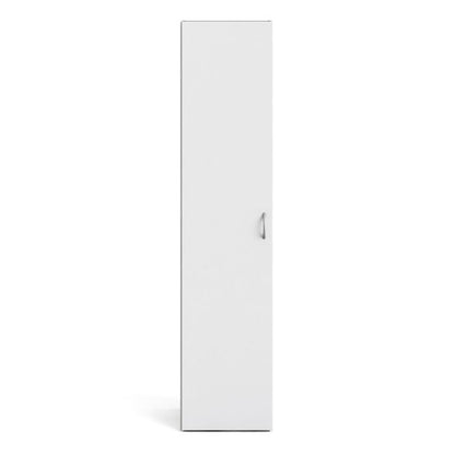 Space Wardrobe 1 Door in White 1750