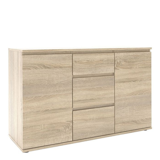 Nova Sideboard 3 Drawers 2 Doors in Oak