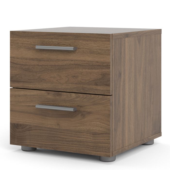 Pepe Bedside 2 Drawers in Walnut