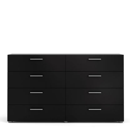 Pepe Wide Chest of 8 Drawers in Black