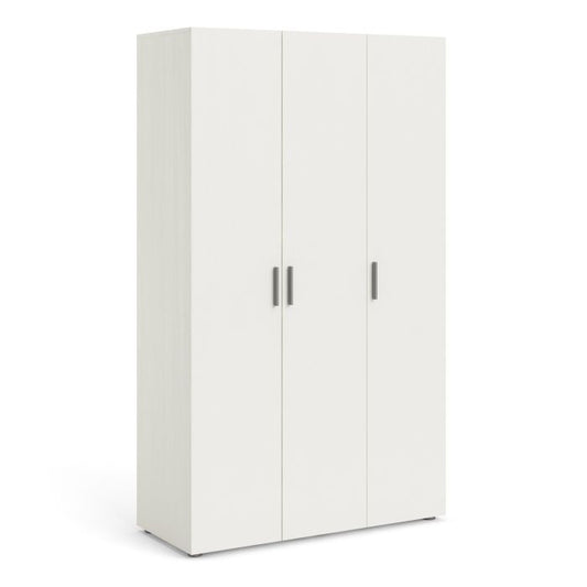 Pepe Wardrobe with 3 Doors in White Woodgrain