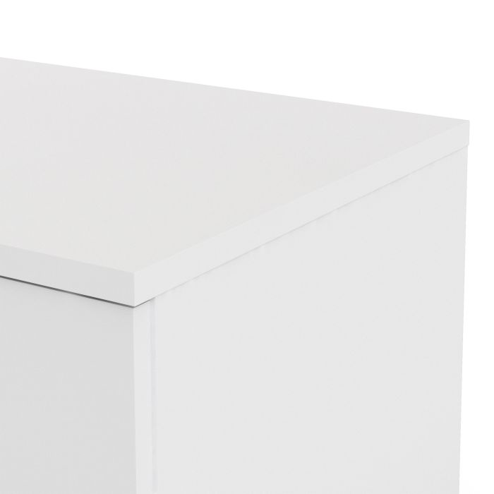 Match TV Unit 1 Drawers 2 Shelf in White High Gloss