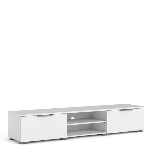 Match TV Unit 2 Drawers 2 Shelf in White