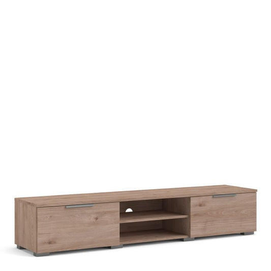 Match TV Unit 2 Drawers 2 Shelf in Jackson Hickory Oak