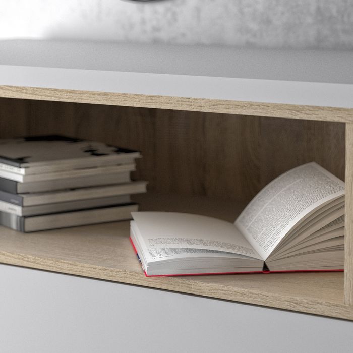 Roomers Sideboard 3 Drawers 3 Doors in White and Oak