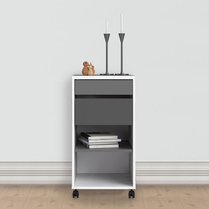 Function Plus Mobile File Cabinet 2 Drawers 1 shelf FSC Mix 70 % NC-COC-060652