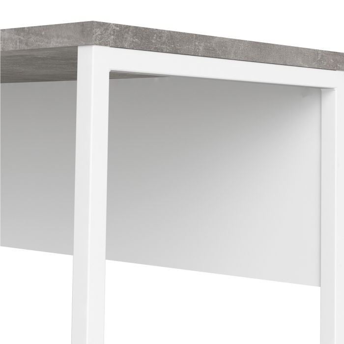 Function Plus Corner Desk 2 Drawers in White and Grey