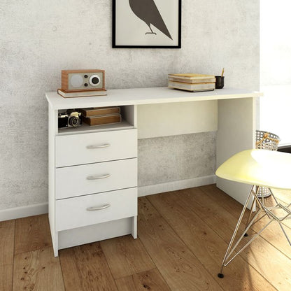 Function Plus Desk 3 Drawers in White FSC Mix 70 % NC-COC-060652