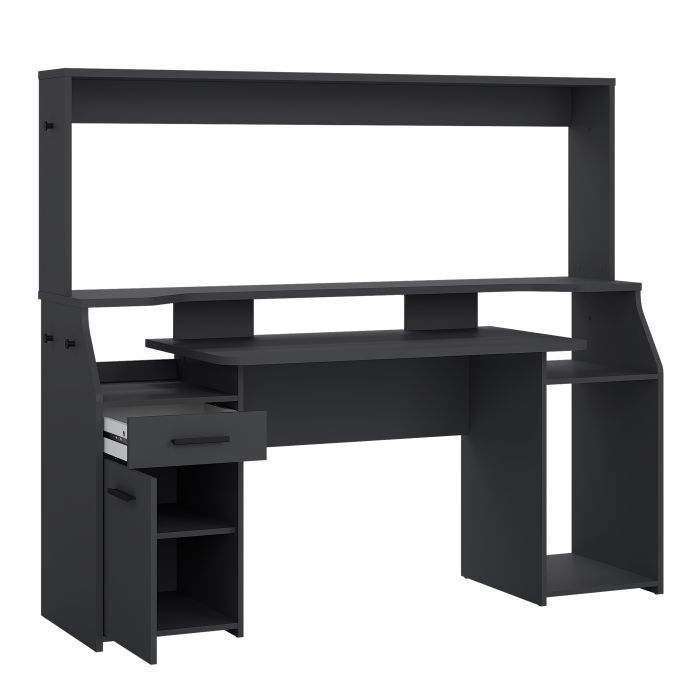 Function Plus Gaming Desk with 1 Door 1 Drawer