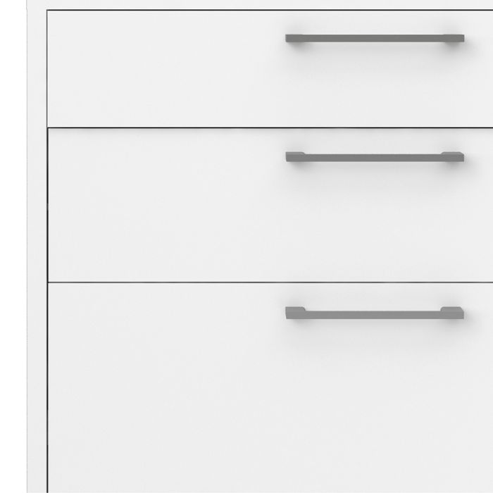 Prima Bookcase 2 Shelves with 2 Drawers 2 File Drawers in White