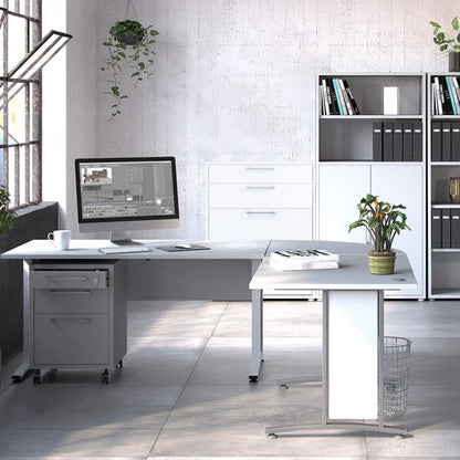 Prima Office Storage with 2 Drawers 2 File Drawers In White