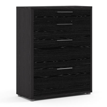 Prima Office Storage with 2 Drawers 2 File Drawers In Black Woodgrain