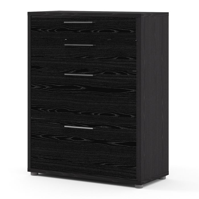 Prima Office Storage with 2 Drawers 2 File Drawers In Black Woodgrain