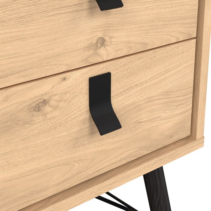 Ry Bedside Cabinet 2 Drawer Jackson Hickory Oak