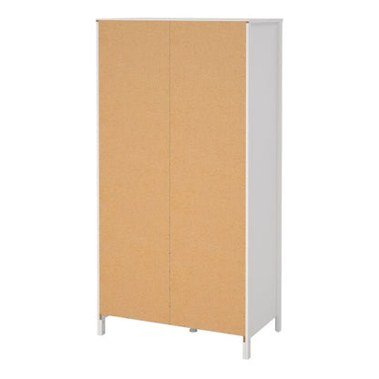 Barcelona Wardrobe with 1 Door 1 Mirror Door 2 Drawers in White