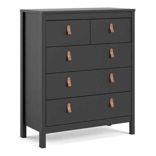 Barcelona Chest 3+2 Drawers in Matt Black