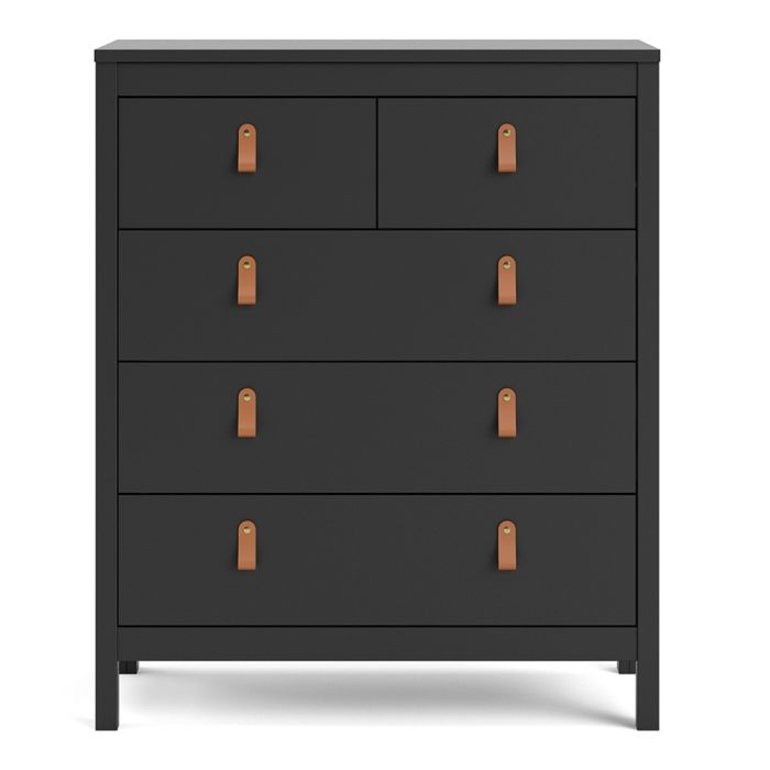 Barcelona Chest 3+2 Drawers in Matt Black