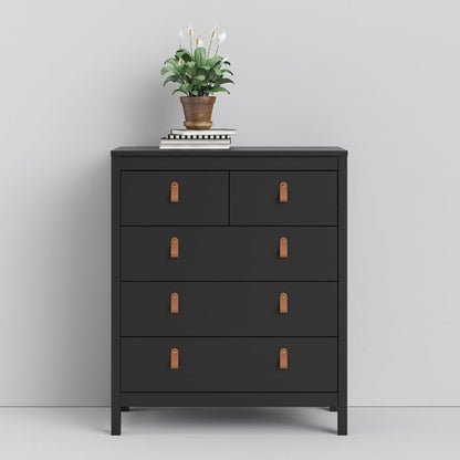 Barcelona Chest 3+2 Drawers in Matt Black