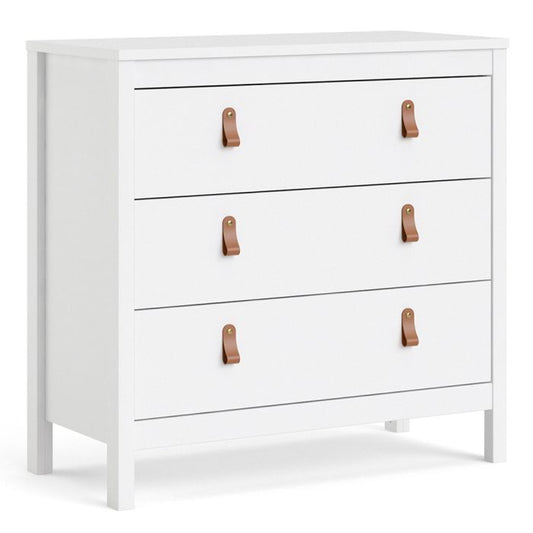 Barcelona Chest 3 Drawers in White