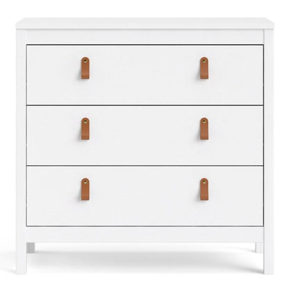 Barcelona Chest 3 Drawers in White