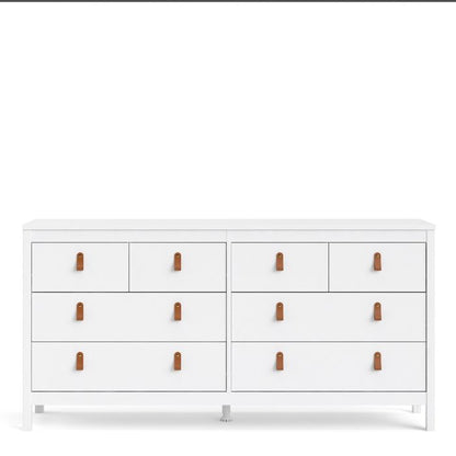 Barcelona Double Dresser 4+4 Drawers in White