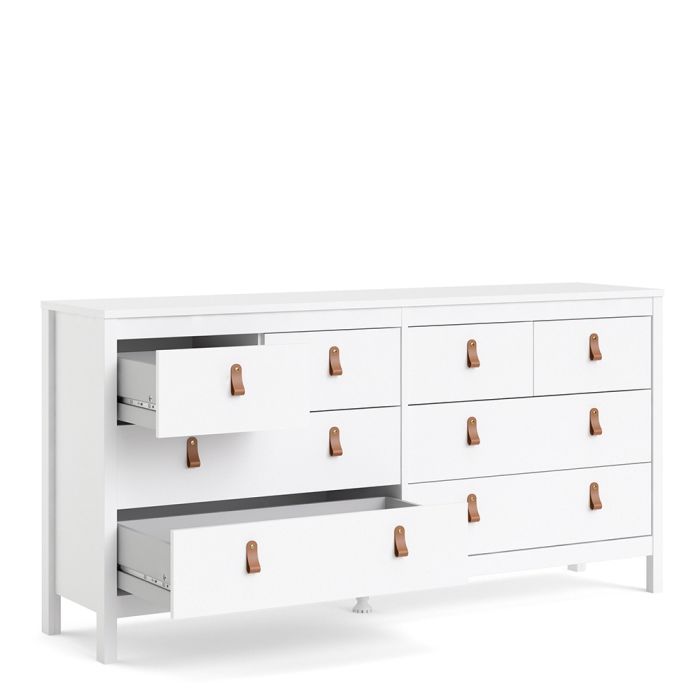 Barcelona Double Dresser 4+4 Drawers in White