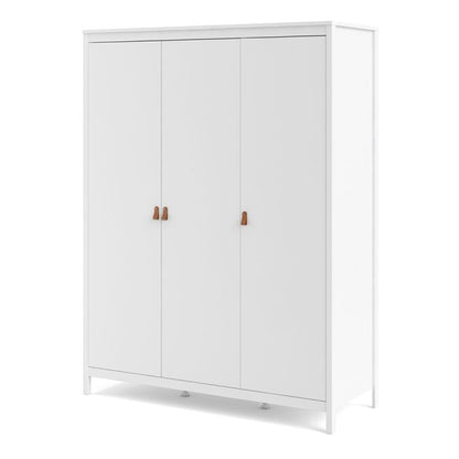 Barcelona Wardrobe with 3 Doors in White