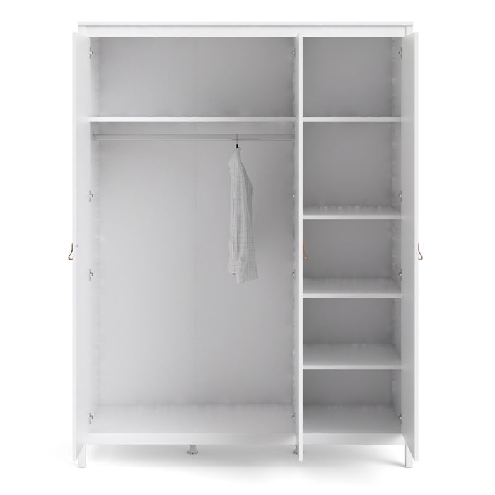 Barcelona Wardrobe with 3 Doors in White