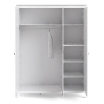 Barcelona Wardrobe with 3 Doors in White