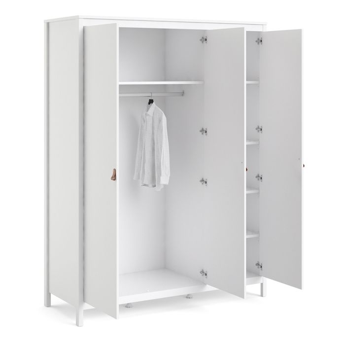 Barcelona Wardrobe with 3 Doors in White