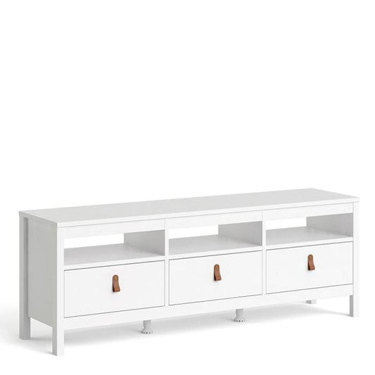 Barcelona Tv Unit 3 Drawers in White