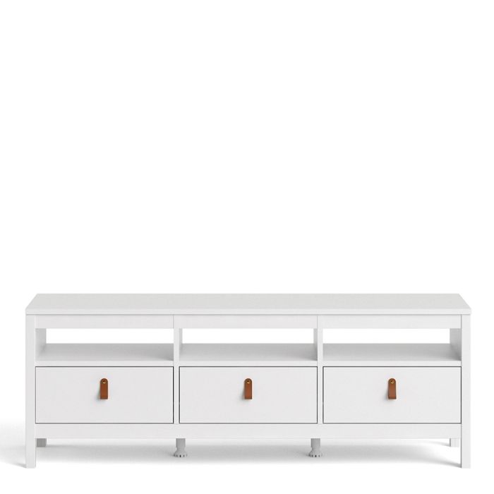 Barcelona Tv Unit 3 Drawers in White