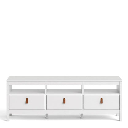 Barcelona Tv Unit 3 Drawers in White