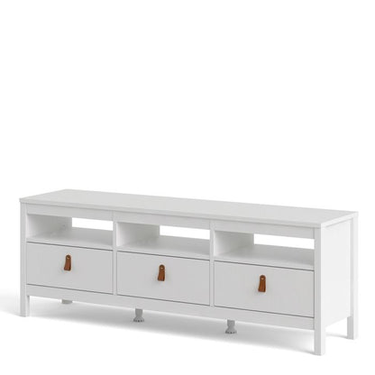 Barcelona Tv Unit 3 Drawers in White