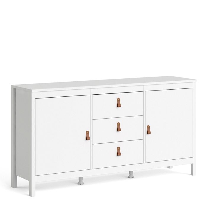 Barcelona Sideboard 2 Doors 3 Drawers in White