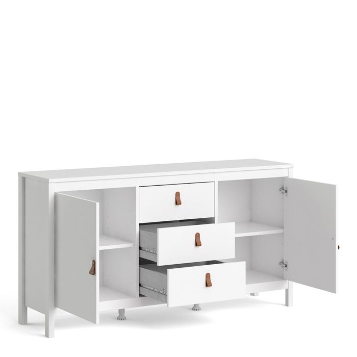 Barcelona Sideboard 2 Doors 3 Drawers in White