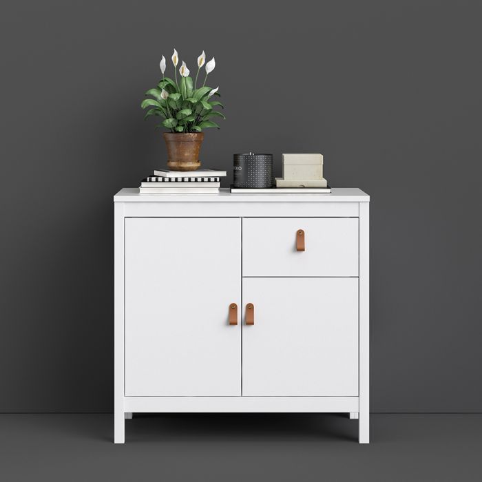 Barcelona Sideboard 2 Doors 1 Drawer in White