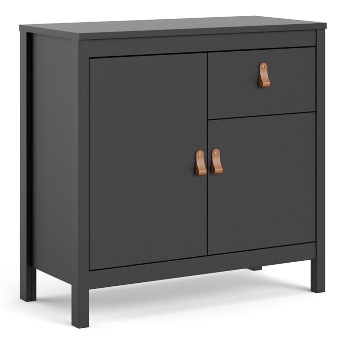 Barcelona Sideboard 2 Doors 1 Drawer in Matt Black