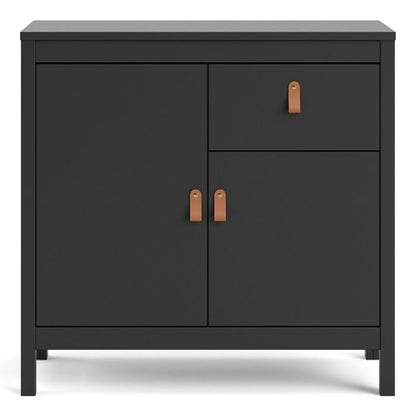 Barcelona Sideboard 2 Doors 1 Drawer in Matt Black