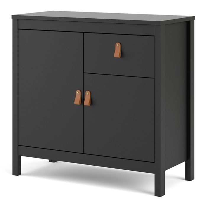 Barcelona Sideboard 2 Doors 1 Drawer in Matt Black