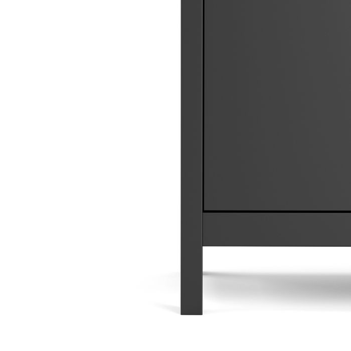 Barcelona Sideboard 2 Doors 1 Drawer in Matt Black