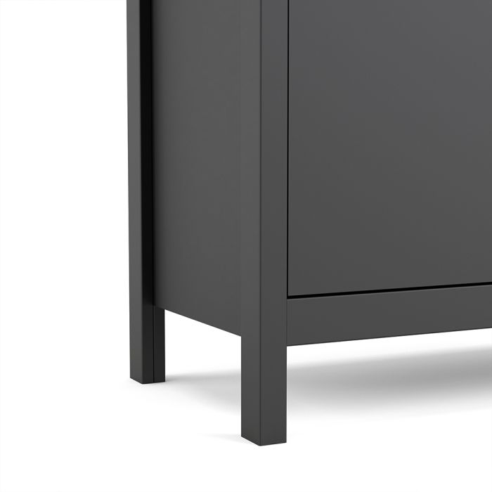 Barcelona Sideboard 2 Doors 1 Drawer in Matt Black