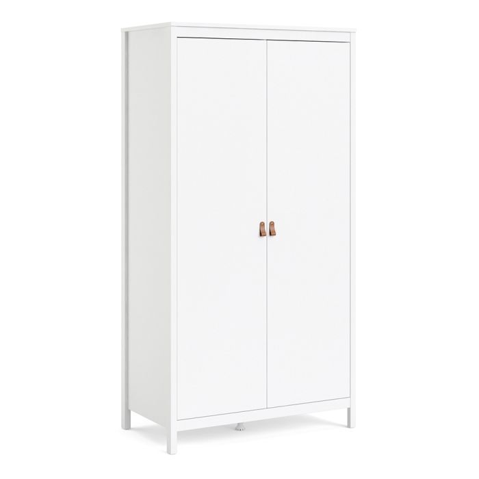 Barcelona Wardrobe with 2 Doors in White