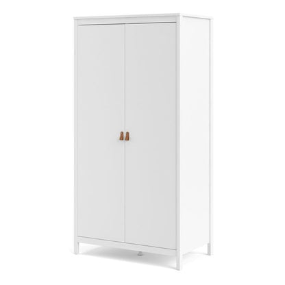 Barcelona Wardrobe with 2 Doors in White