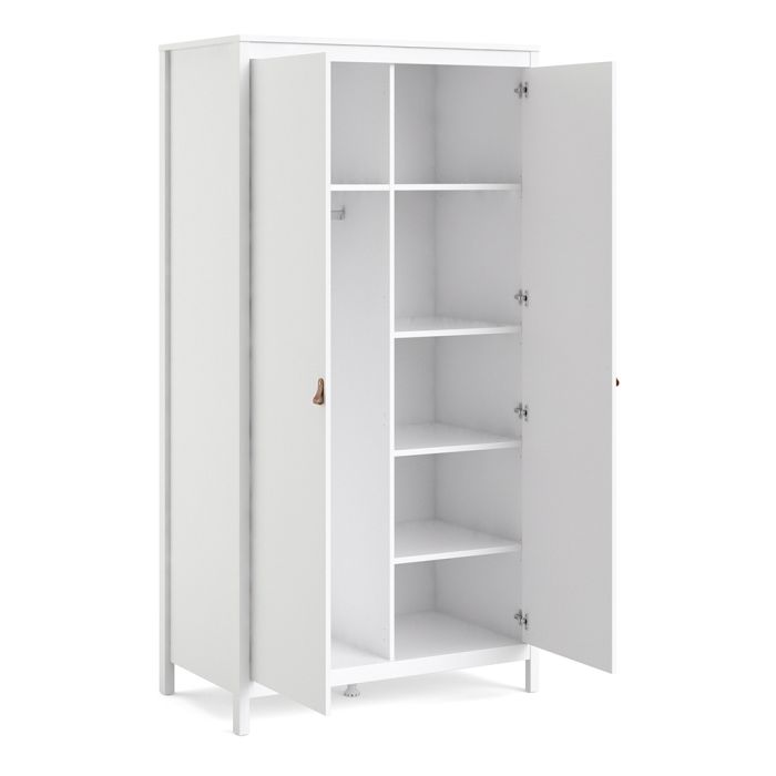 Barcelona Wardrobe with 2 Doors in White