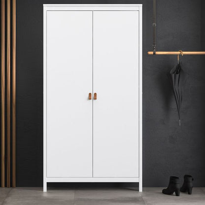 Barcelona Wardrobe with 2 Doors in White