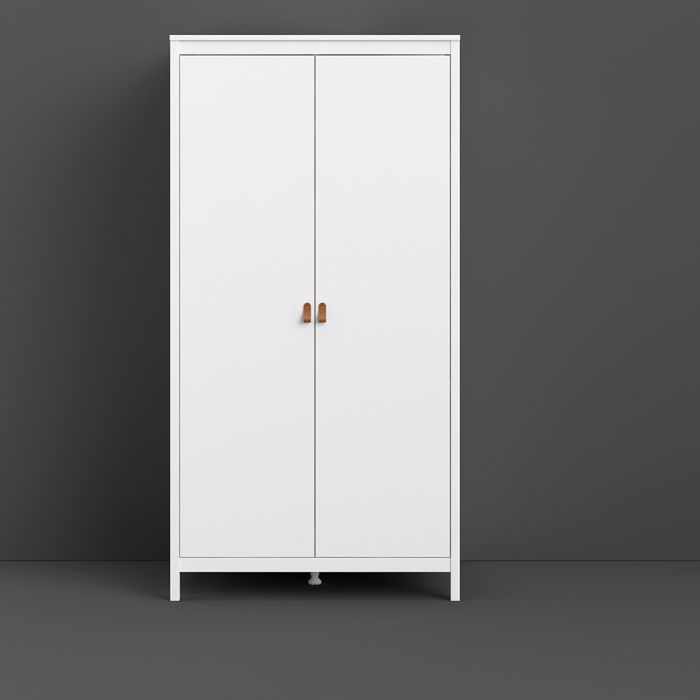 Barcelona Wardrobe with 2 Doors in White