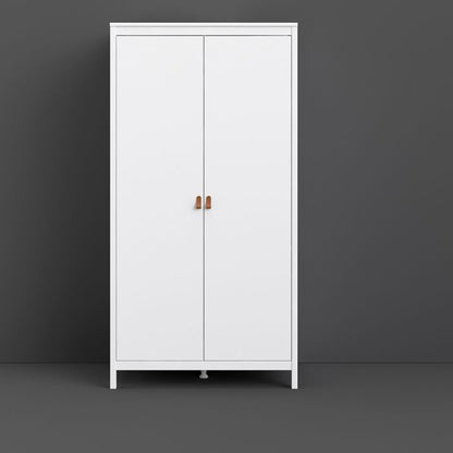 Barcelona Wardrobe with 2 Doors in White