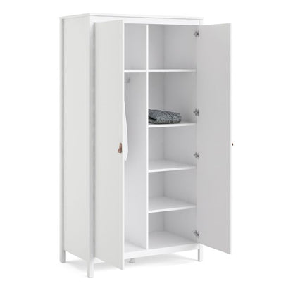 Barcelona Wardrobe with 2 Doors in White